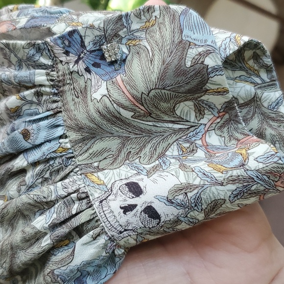 Zadig & Voltaire Diamante Blouse British Flowers size L - Picture 13 of 13